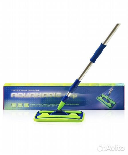 Универсальная швабра с двумя насадками aquamatic