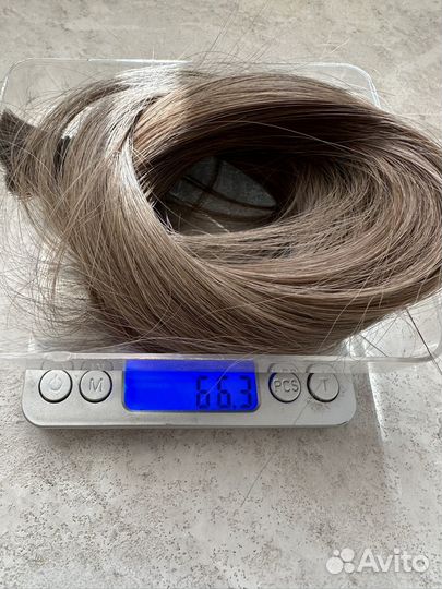 Волосы для наращивания 70 см натуральные блонд
