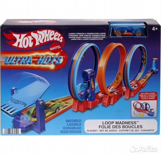 Трек Hot Wheels Хот Вилс Безумные петли