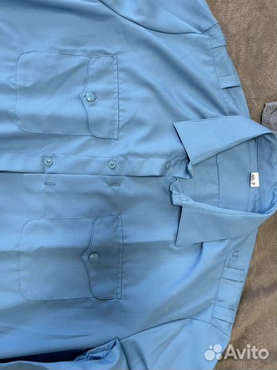 Рубашка форменная голубая