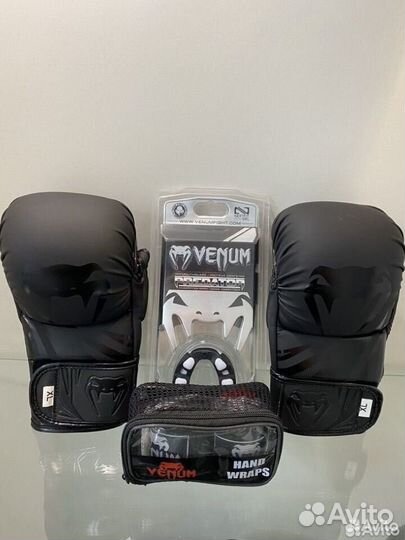 Перчатки для мма крабы+капа и бинты