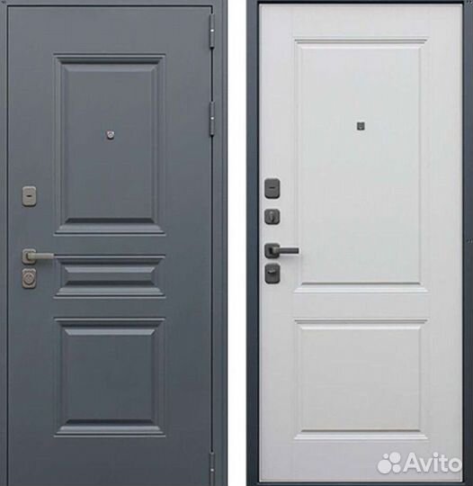 Дверь входная серая металлическая Барселона