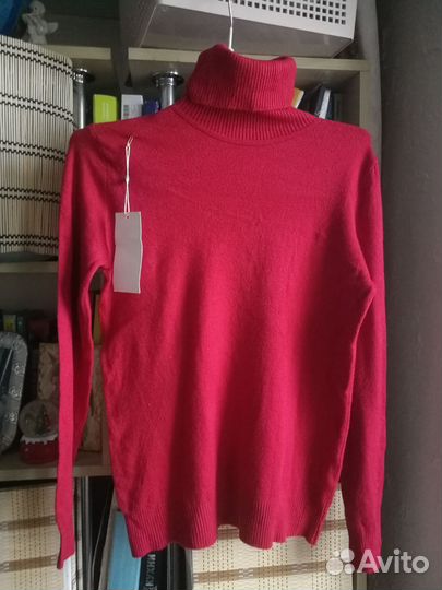 Свитер-водолазка кашемировый р.42-46