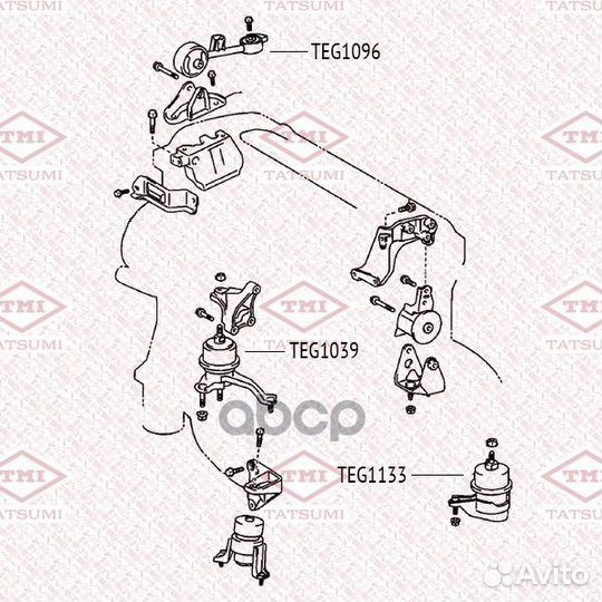 Опора двигателя TEG1039 tatsumi