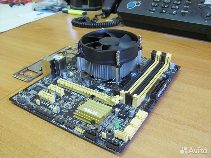 Материнская плата asus B85M-G + процессор + кулер