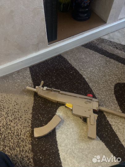Пистолет пулемет из картона мп5