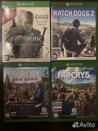 Xbox One + диски к нему