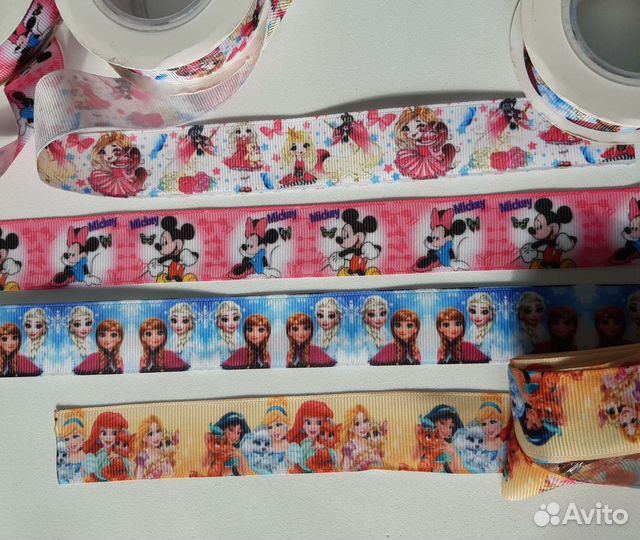 Репсовая лента с принтом