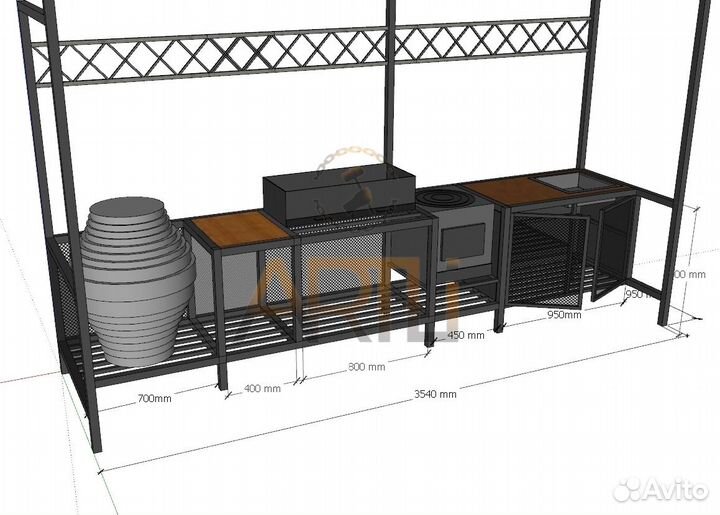 Мангал Гриль Барбекю 