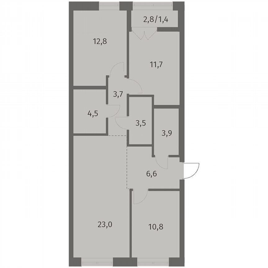 3-к. квартира, 81,7 м², 9/12 эт.