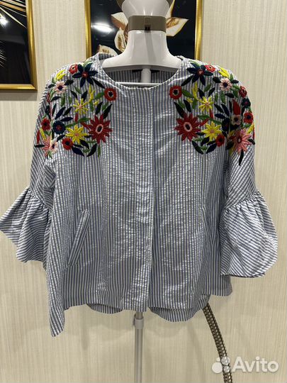 Рубашка оверсайз zara
