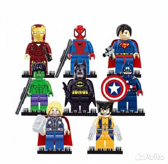 Минифигурки супергероев Марвэл (block world lego r
