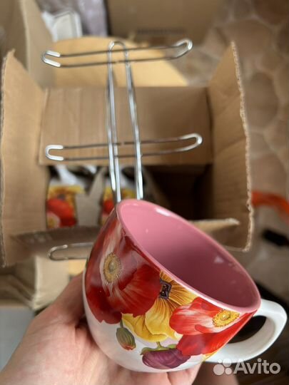 Набор чашек с блюдцами для чая