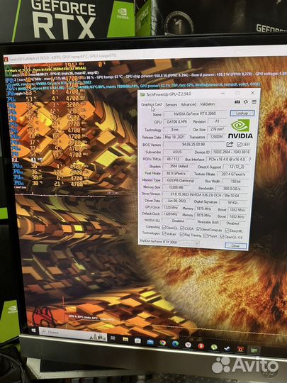 Asus RTX 3060 12gb Rog Strix LHR