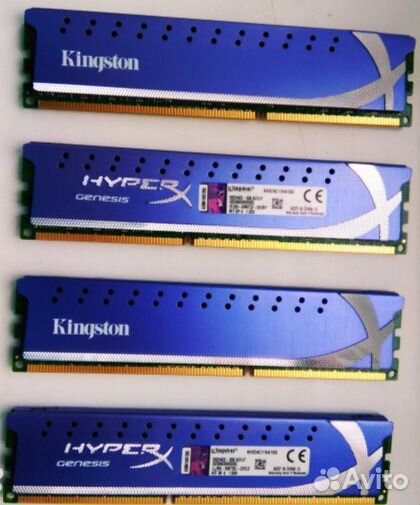 Hyperx с радиатором 4 планки по 2gb