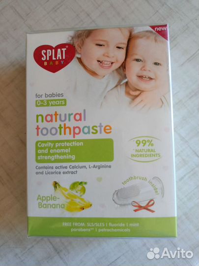Зубная паста для детей Splat baby+щетка-напальчник