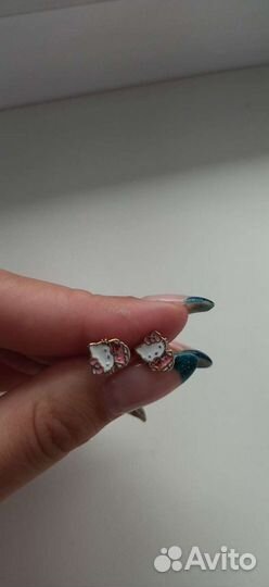 Серебряные серёжки детские