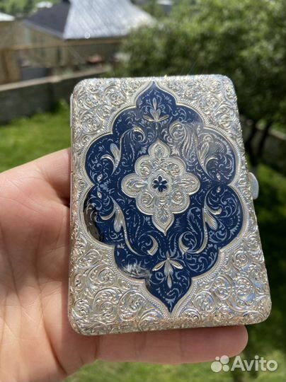 Портсигар серебряный 875 пробы