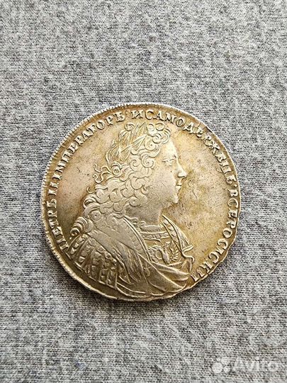 Рубль 1728г. Редкий