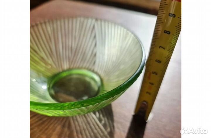 Салатник винтаж зеленое стекло