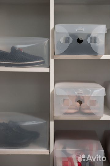 Прозрачные коробки для хранения вещей / самосборные