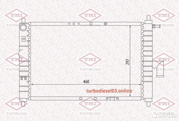 Радиатор системы охлаждения TGA1081 tatsumi