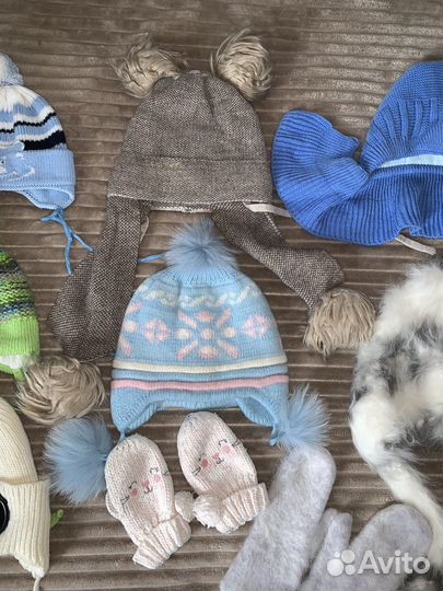 Шапки варежки шарф для мальчика девочки
