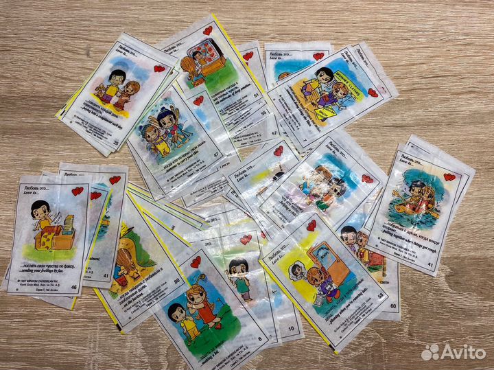 Вкладыши love is 45 штук (есть повторки)