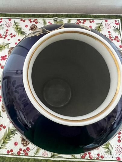 Ваза фарфор Wallendorf позолота гдр ретро винтаж