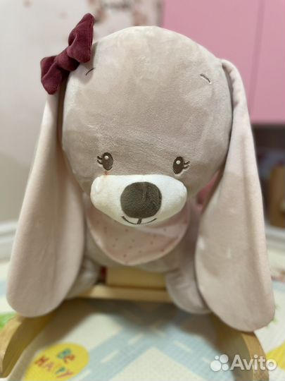 Детская качалка Nattou зайка розовая