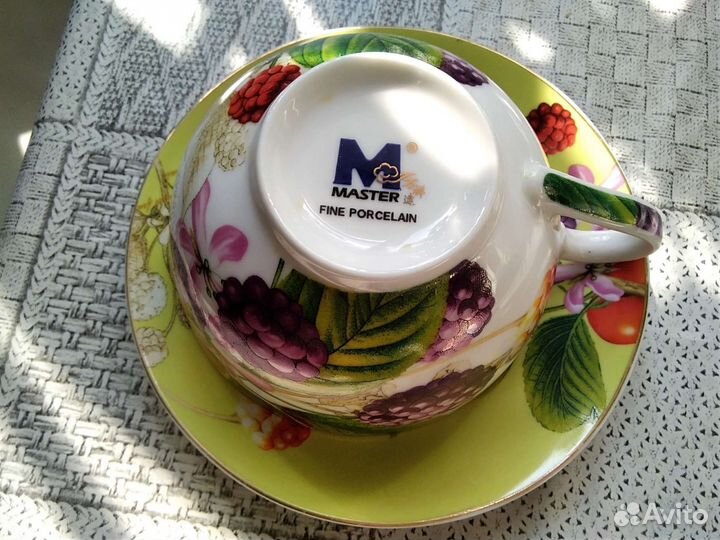 Чашка с блюдцем Ежевика