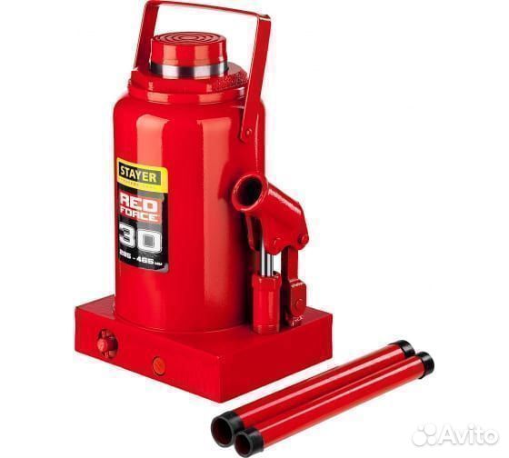 Домкрат бутылочный Stayer RED force 30т 285-465мм