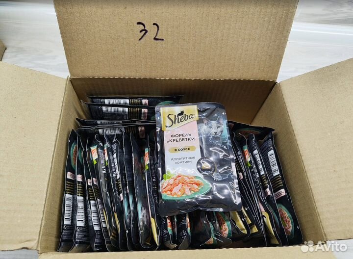 Корм Sheba ломтики в соусе Креветка, телятина