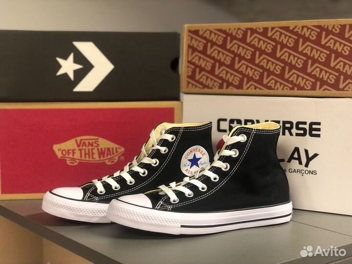 Кеды Converse AllStar Черно-Белые Высокие (36-44)