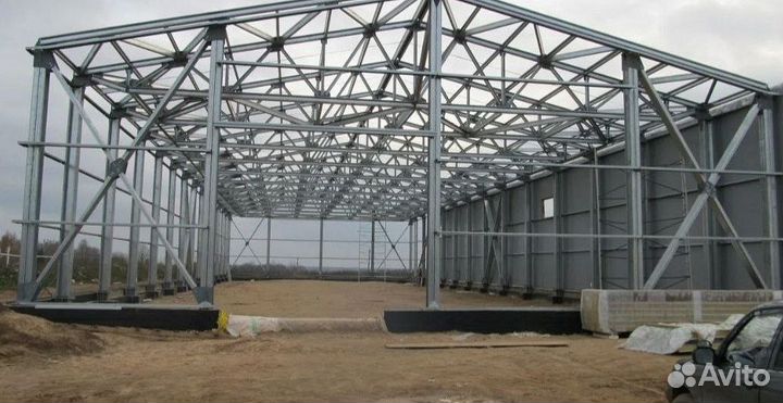 Строительство гаража склада ангара из сэндвич пане