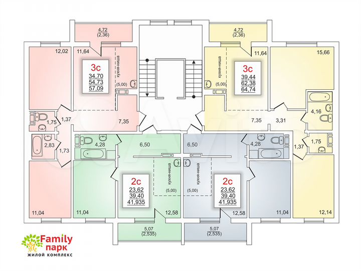 2-к. квартира, 64,7 м², 7/10 эт.