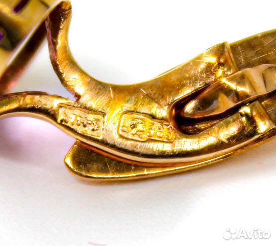 Запонки с аметистами СССР Золото 583*