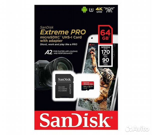 Карта памяти SanDisk microsdxc Extreme Class 10 UH
