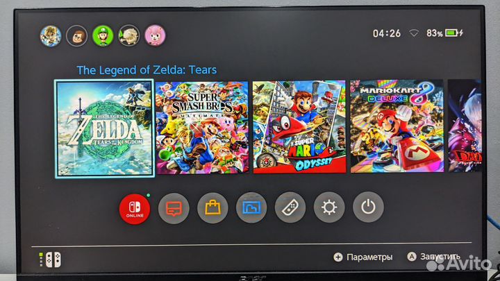 Прошитый Nintendo switch 128gb