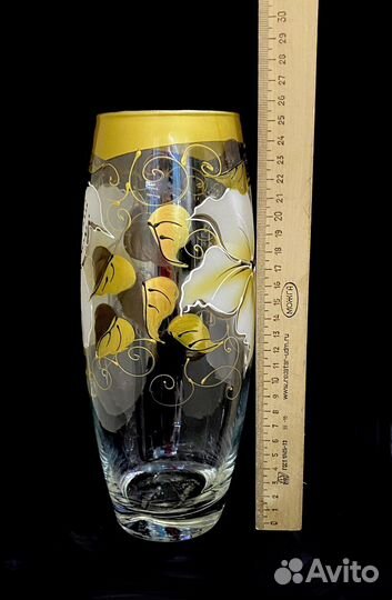 Ваза стекло ручная роспись