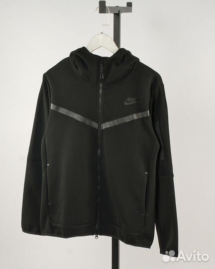 Кофта nike tech fleece черная