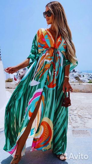 Пляжный халат кимоно