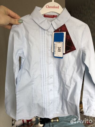 Рубашка школьная новая 122