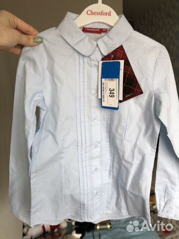 Рубашка школьная новая 122