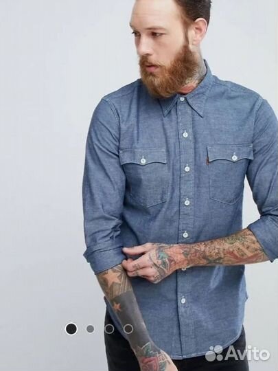 Джинсовая рубашка levis Оригинал Orange Tab