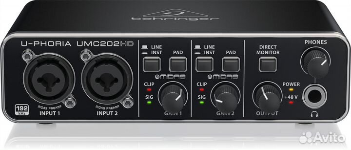 Аудиоинтерфейс Behringer UMC202HD