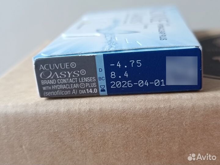 Линзы контактные acuvue oasys -4,75