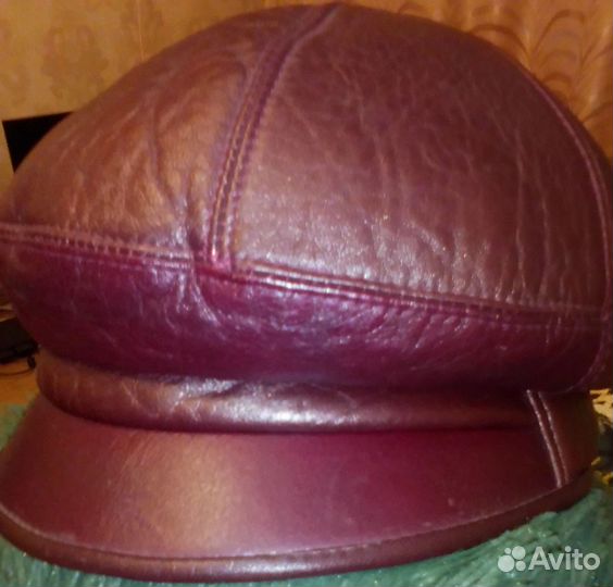 Женская шляпа берет кожа натуральная