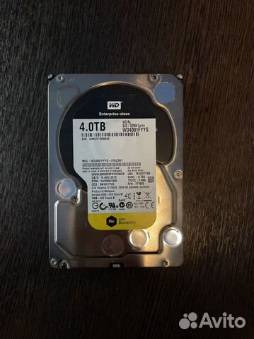WD4001fyyg Жесткий диск Western Digital 3.5