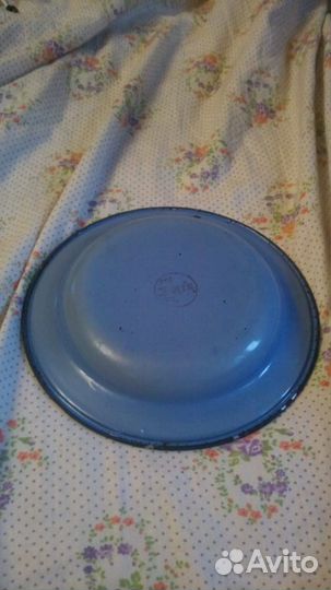Эмалированная тарелка Редкое клеймо 1930-31 гг лмз